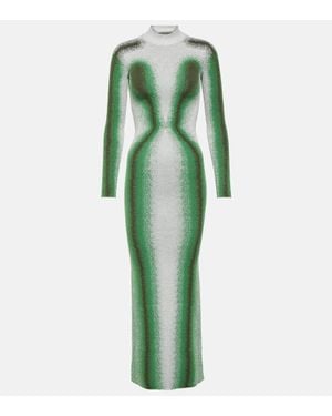 Y. Project Printed Knit Maxi Dress - Green