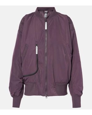 adidas By Stella McCartney Logo-Print Bomber Jacket - Purple