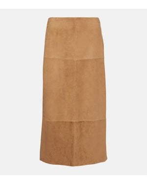 Proenza Schouler Leather Midi Skirt - Brown