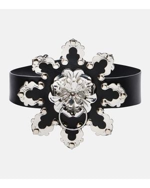 Blumarine Guertel Aus Leder - Schwarz