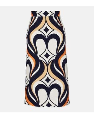 La DoubleJ Baia Jive Cotton Midi Skirt - Blue