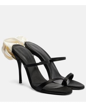 Magda Butrym Verzierte Sandalen Aus Satin - Schwarz