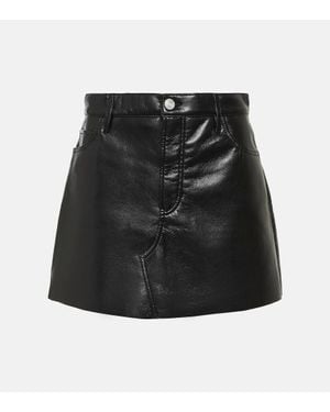 FRAME Minirock Le High "N" Tight Aus Leder - Schwarz