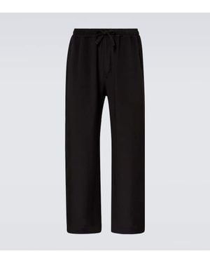Saman Amel Silk Wide-Leg Trousers - Black