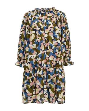 Velvet Printed Cotton Minidress - Multicolour