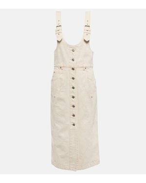 Isabel Marant Filipine Denim Mini Dress - Natural