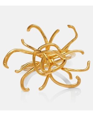 Oscar de la Renta Threaded Flower Ring - Metallic