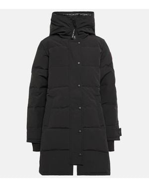Canada Goose Shelburne Daunenmantel Aus Gestepptem Shell Mit Kapuze - Schwarz