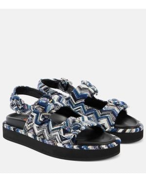 Missoni Sandali A Zig Zag Con Platform - Nero