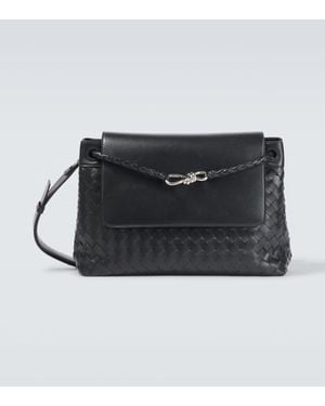 Bottega Veneta Messenger Bag Andiamo Aus Leder - Schwarz