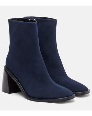 Souliers Martinez Ankle Boots Teruele 80 Aus Veloursleder - Blau