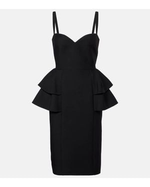 Valentino Midikleid Aus Crepe Couture - Schwarz