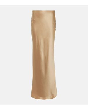 The Sei Silk Satin Maxi Skirt - Natural