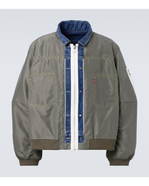 Sacai X Levi's Wendbare Bomberjacke - Grau