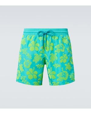 Vilebrequin Mahina Printed Swim Trunks - Blue