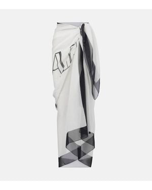 Balmain Pareo Couture De Seda - Gris