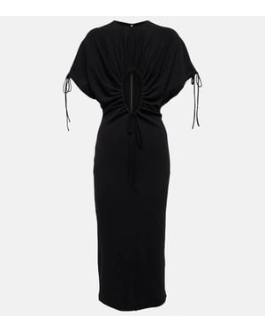 Christopher Kane Midikleid Aus Baumwolle - Schwarz