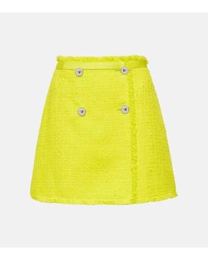 Versace Minirock Aus Boucle - Gelb