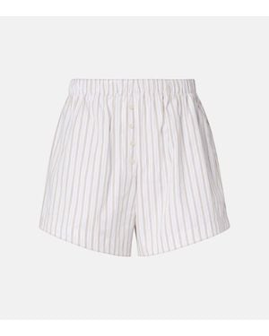 Leset Boxer Yoshi Raye En Coton Melange - Blanc