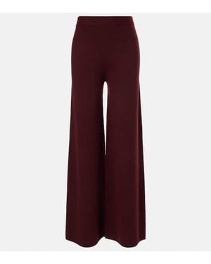 Max Mara Weite Hose Judy Aus Wolle Und Kaschmir - Rot