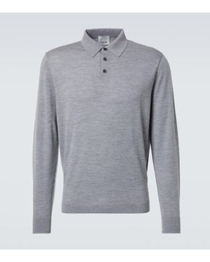 Allude Virgin Wool Polo Jumper - Grey