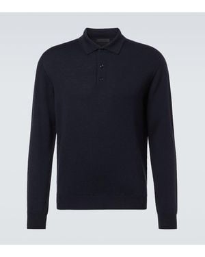 Saman Amel Polo Allen En Laine - Bleu