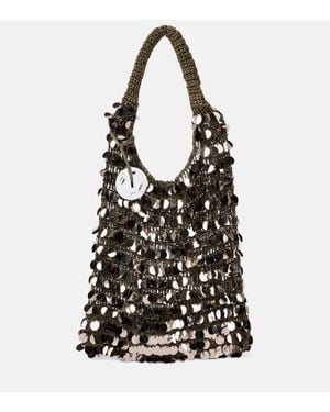 JW Anderson Tote Aus Mesh Mit Pailletten - Schwarz