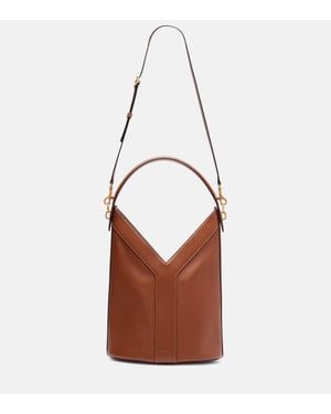 Saint Laurent Y Leather Bucket Bag - Brown