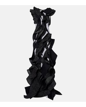 Maticevski Robe Longue Ellipsoid Wave - Noir