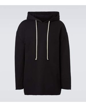 Rick Owens Hoodie Aus Baumwoll-Jersey - Schwarz