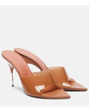 AMINA MUADDI Bianca Glass 95 Mules - Brown