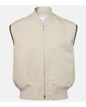 Bottega Veneta Gilet En Coton Et Soie - Neutre