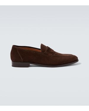 Loro Piana Sergio Suede Loafers - Brown