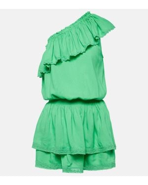 Melissa Odabash Miniabito Monospalla Debbie Con Volant - Verde