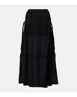 TOTEME Cotton Maxi Skirt - Black