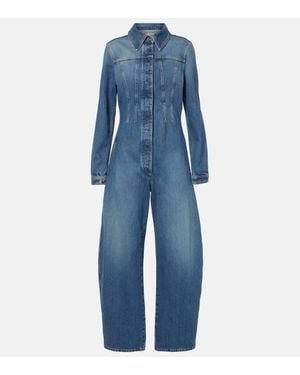 Alaïa Round Denim Jumpsuit - Blue