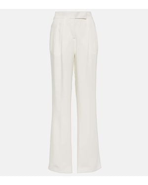 Tom Ford Weite Hose Aus Seiden-Georgette - Weiß