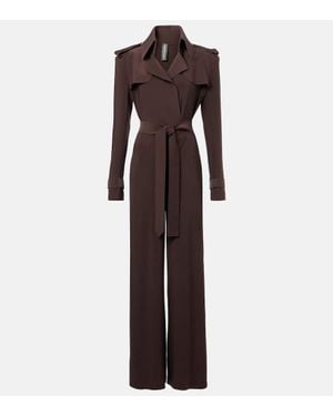 Norma Kamali Single-Breasted Jumpsuit - Purple