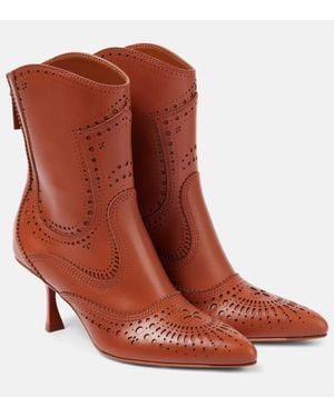 Zimmermann Eliot 65 Leather Ankle Boots - Brown