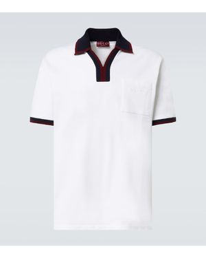 Gucci Poloshirt Aus Baumwoll-Piqué, Größe - Weiß