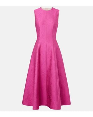 Emilia Wickstead Mara Cloque Cocktail Dress - Pink