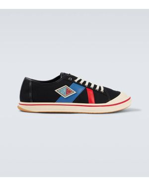 Bottega Veneta Eliot Canvas Low-Top Trainers - Blue