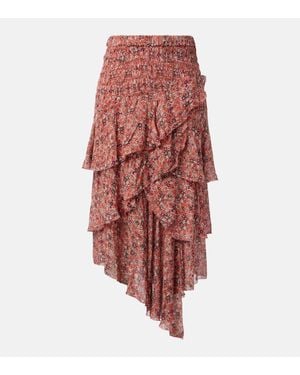 Isabel Marant Bedruckter Midirock - Rot