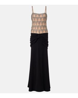 Costarellos Robe Longue A Ornements - Noir