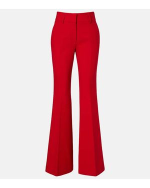 Gabriela Hearst Pantalones Flared Rhein De Lana - Rojo