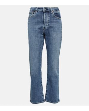AG Jeans American Mid-Rise Straight Jeans - Blue