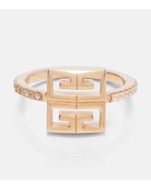 Givenchy 4G Swarovski-Embellished Ring - Natural