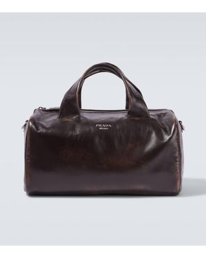 Prada Small Leather Duffel Bag - Brown