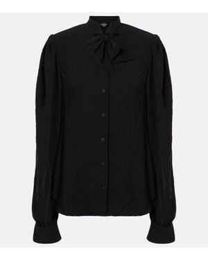 Balenciaga Bow Blouse - Black