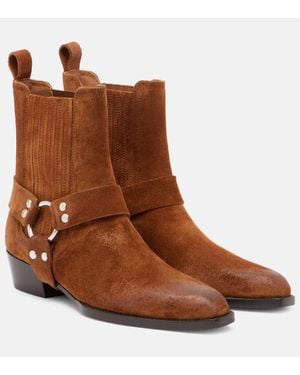 Paris Texas Ankle Boots Helena Aus Veloursleder - Braun